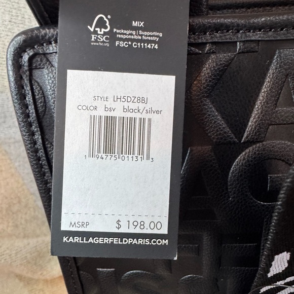Karl Lagerfeld Black Satchel with Logo Strap - Picture 4 of 7